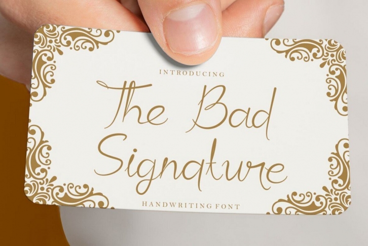 The Bad Signature Font Font Download