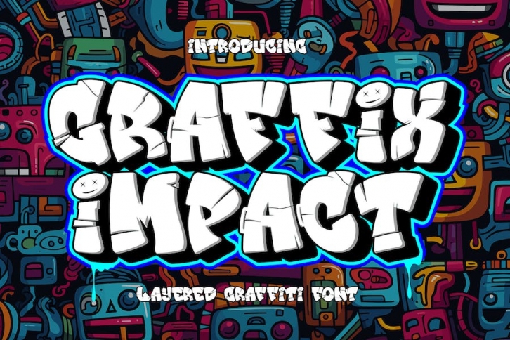 Graffix Impact - Layered Graffiti Font Font Download