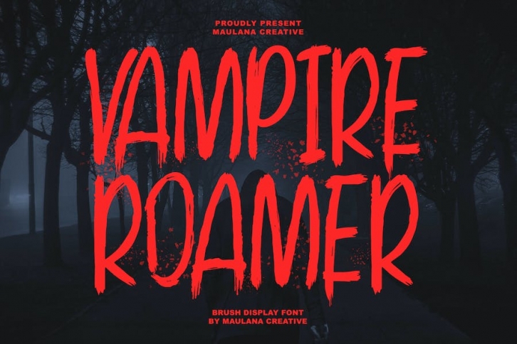 Vampire Roamer Brush Display Font Font Download