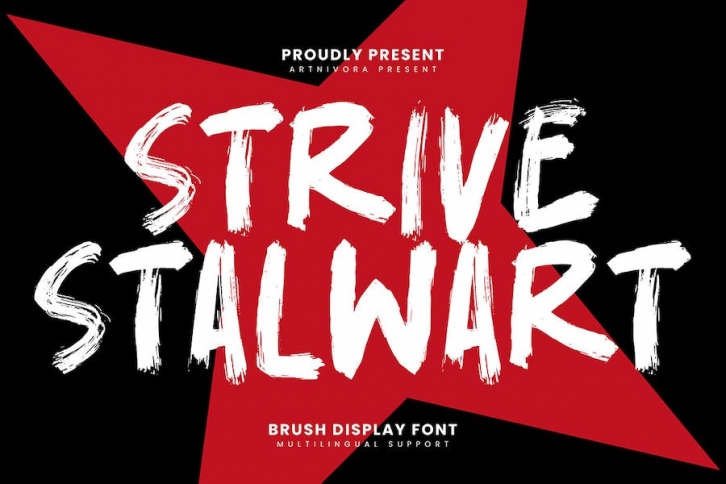 Strivestalwart - Brush Display Font Font Download