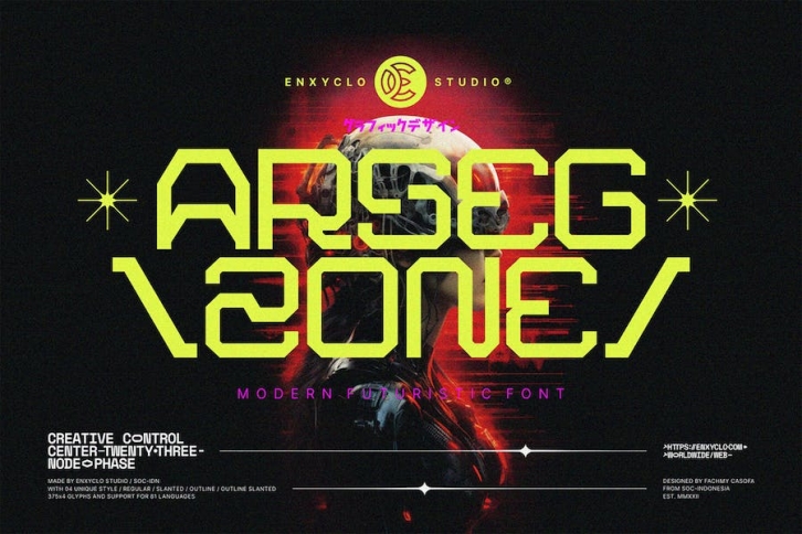 NCL Arsegzone - Modern Futuristic Font Font Download