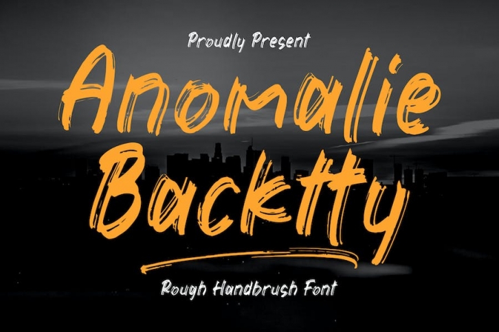 Anomalie Backtty Rough Handbrush Font Font Download