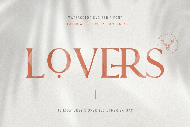 Lovers SVG Serif with Extras Font Download