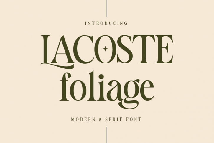 LACOSTE foliage Font Font Download