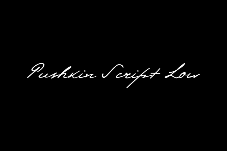 Pushkin Script Low Font Font Download