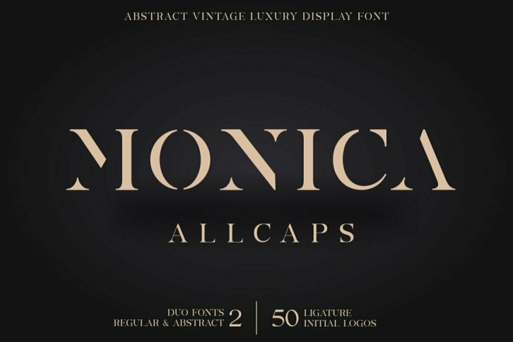 Monica Allcaps Font Font Download