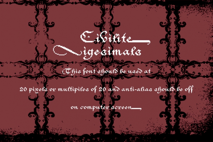 Civilite Vigesimals Font Font Download