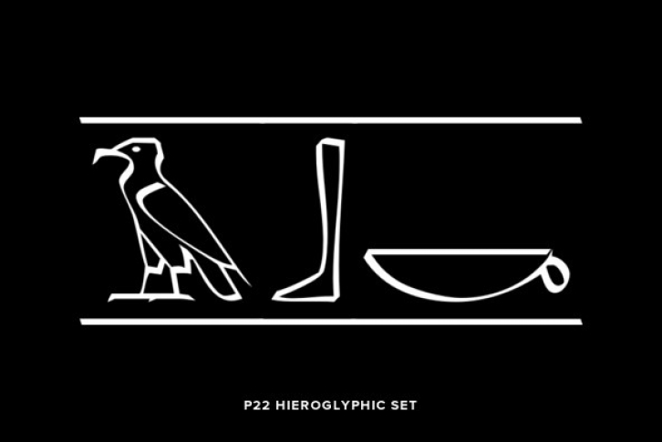 P22 Hieroglyphic Set Font Font Download