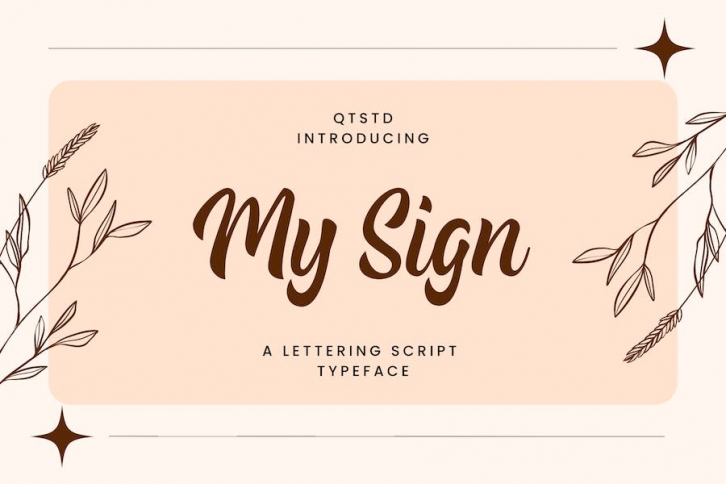 My Sign - A Lettering Script Typeface Font Download