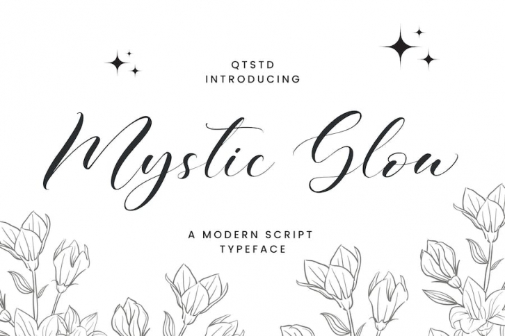 Mystic Glow - A Modern Script Typeface Font Download