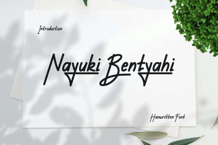 Nayuki Bentyahi - Handwritten Font Font Download