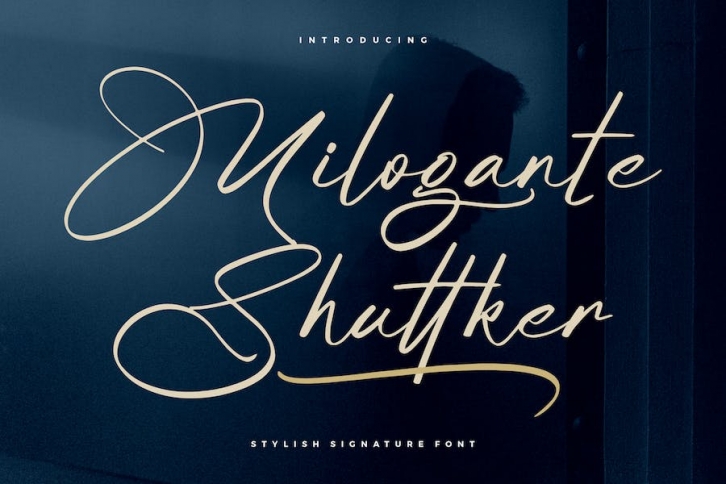 Milogante Shuttker Stylish Signature Font Font Download