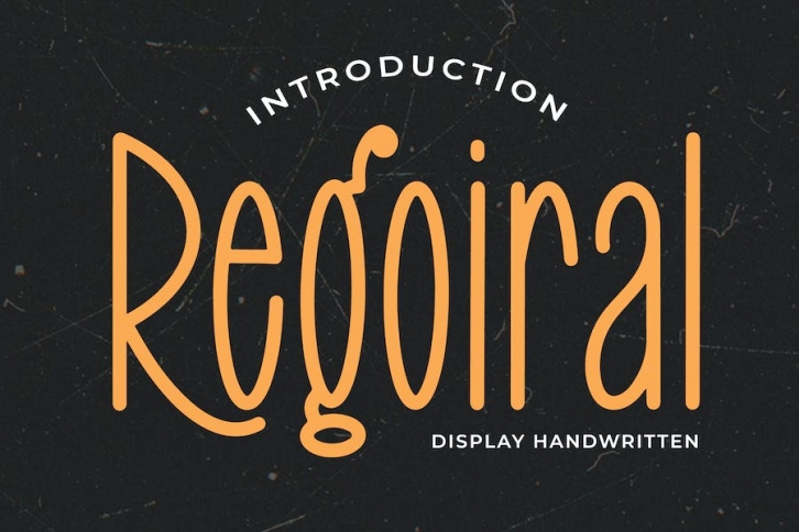 Regoiral - Display Handwritten Font Font Download