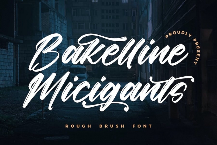 Bakelline Micigants Rough Brush Font Font Download