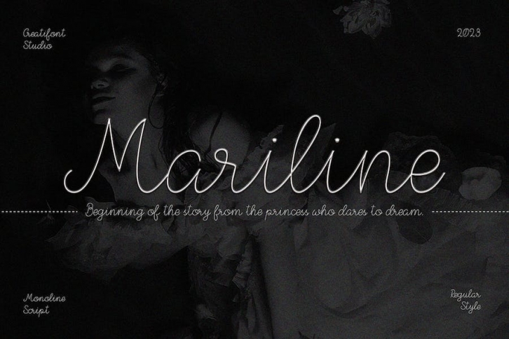 Mariline - Monoline Script Font Font Download