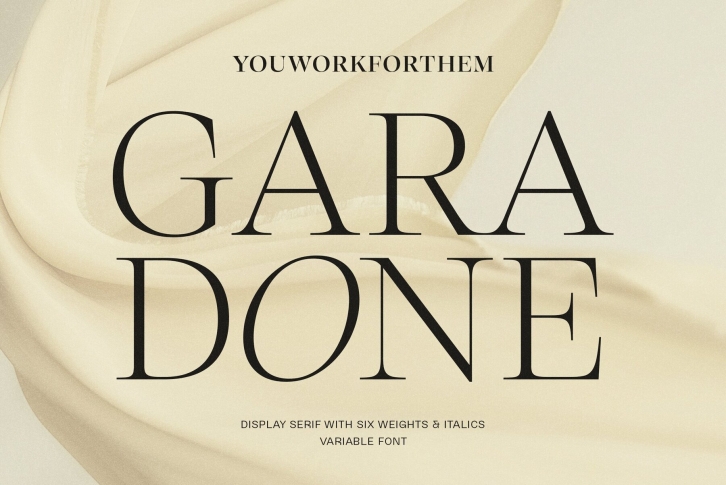 YWFT Garadone: A Modern Serif Inspired by Garamond & Didone Font Download