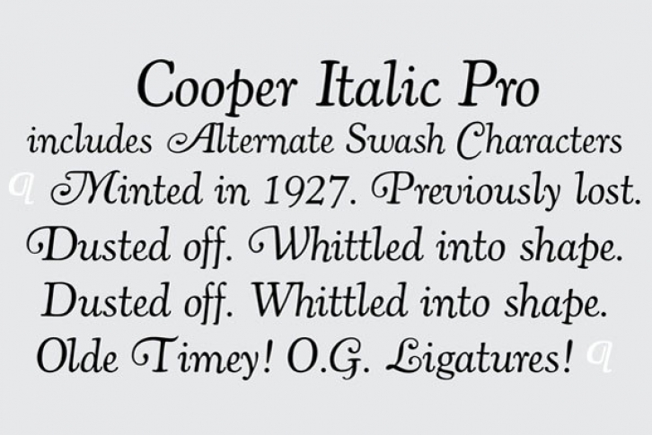 Cooper Italic Pro Font Font Download