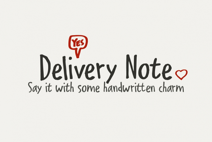 Delivery Note Font Font Download