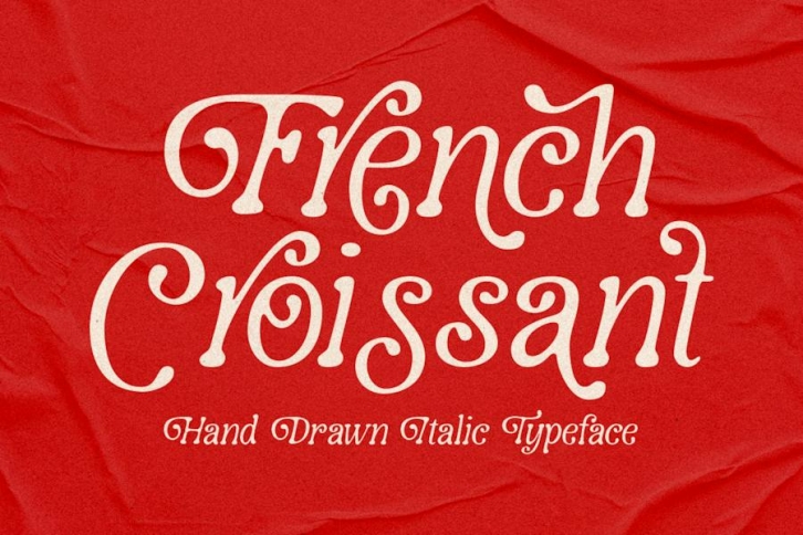 French Croissant - Hand Drawn Display Fonts Font Download