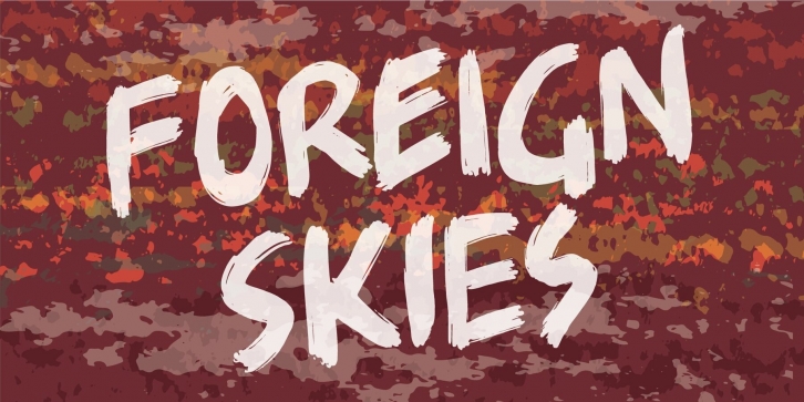 Foreign Skies Font Font Download