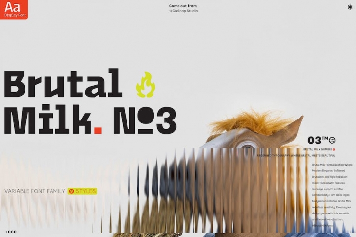 Brutal Milk No 3 - Display Font Download