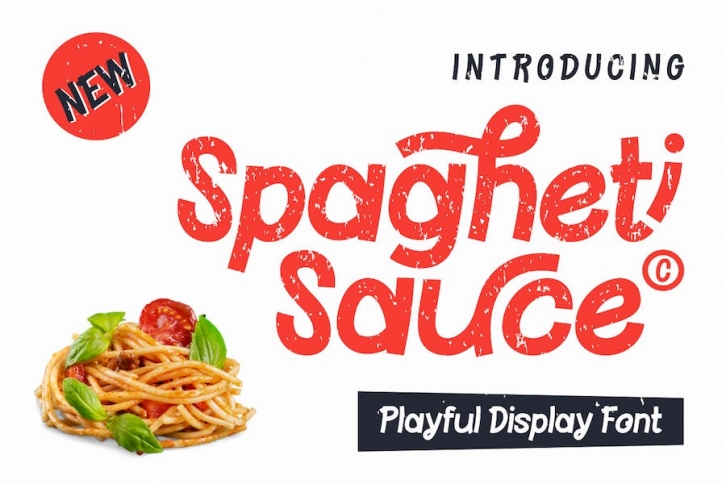 Spagheti Sauce - A Modern Playful Display Font Font Download
