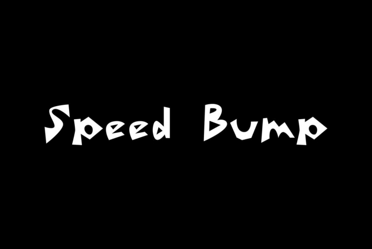 Speed Bump Font Font Download