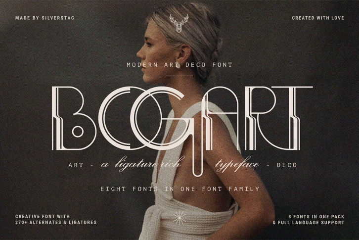 BogArt Deco - Ligature Rich Typeface Font Font Download