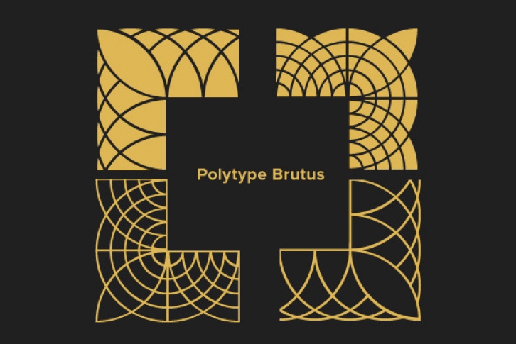 Polytype-Brutus I Frames Font Font Download