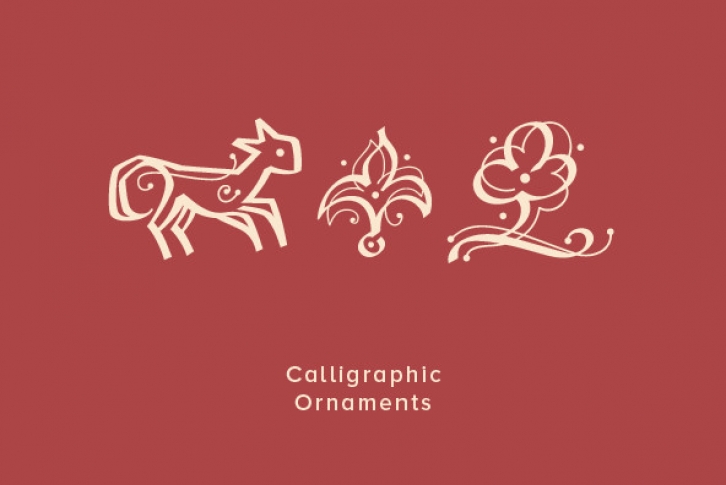 Design Calligraphic Ornaments Font Download