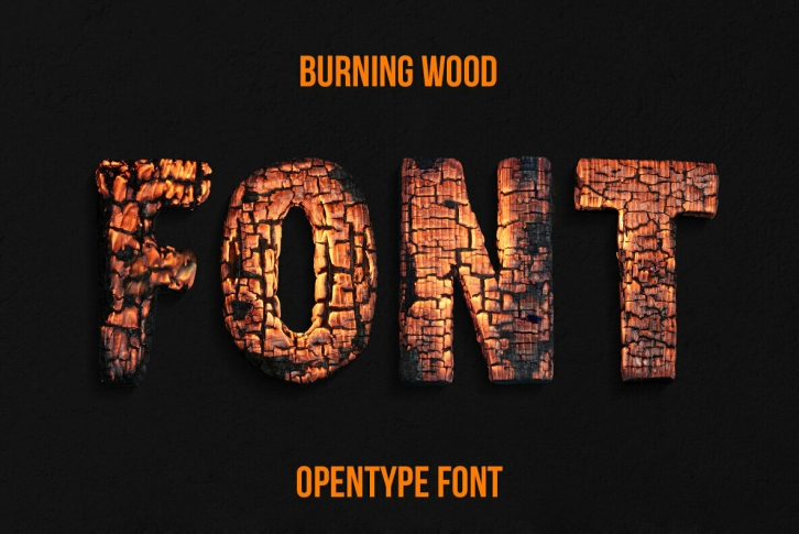 Burning Wood SVG Font Font Download