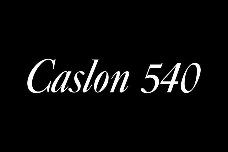 Caslon No 540 Font Font Download