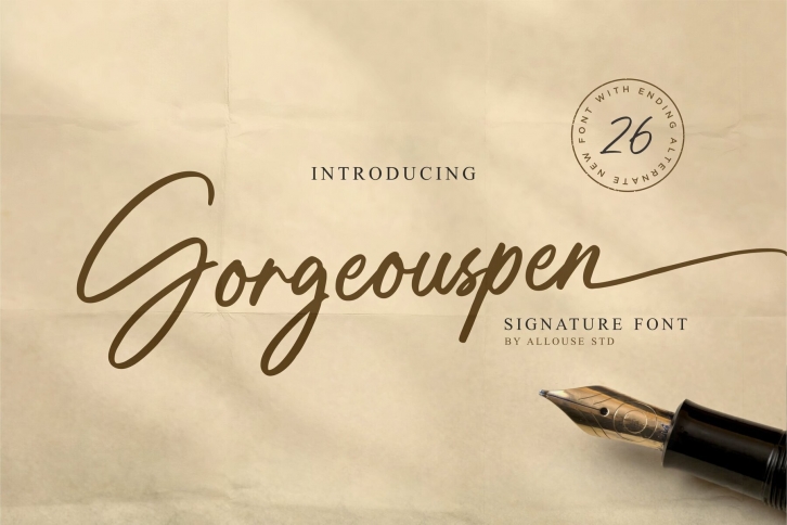 Gorgeouspen Font Font Download