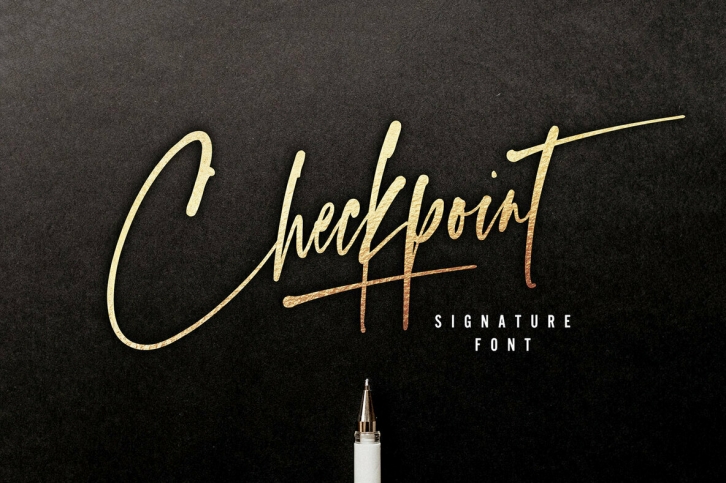 Checkpoint Signature Font Font Download