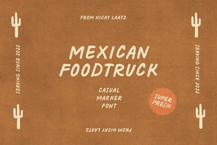Mexican Foodtruck Font Font Download
