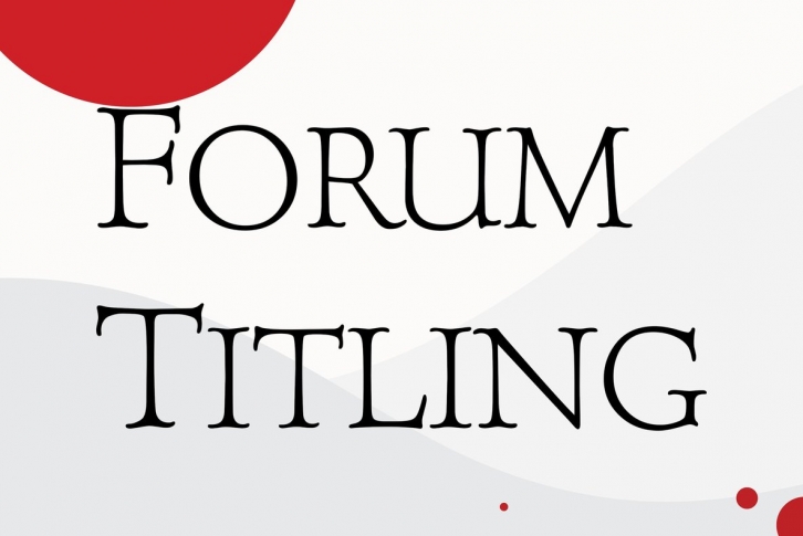 Forum Titling Font Font Download