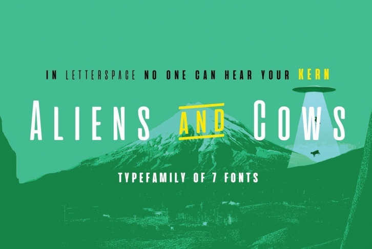 Aliens and Cows Font Font Download