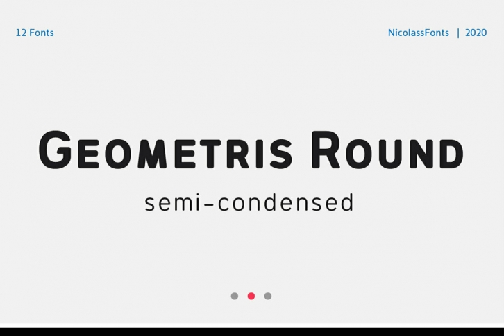 Geometris Round Font Font Download