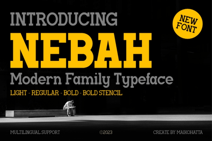 Nebah - Modern Family Typeface Font Download