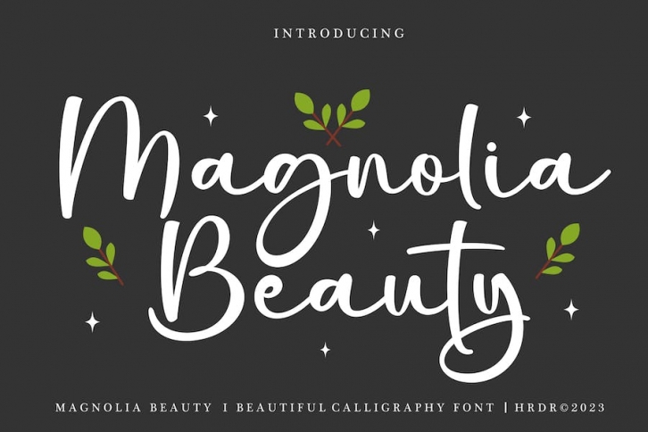 Magnolia Beauty - Beautiful Calligraphy Font Font Download