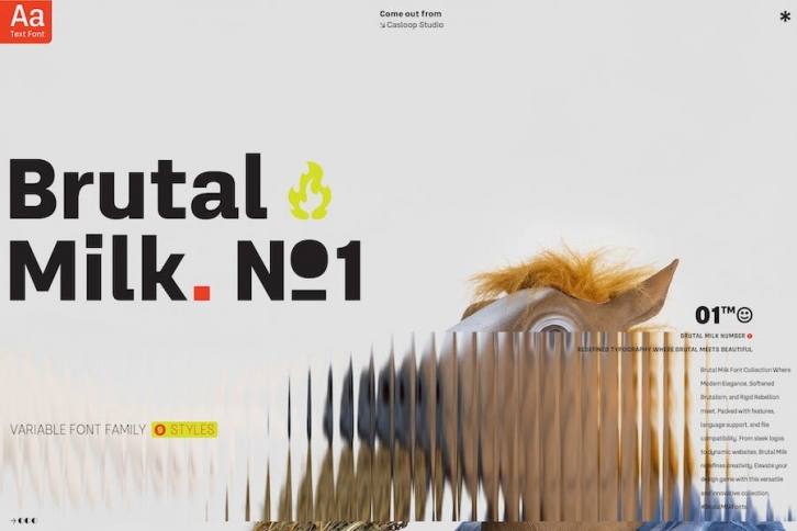 Brutal Milk No 1 - Text Font Download