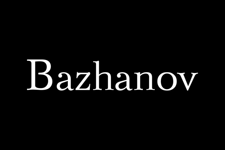 Bazhanov Font Font Download
