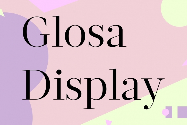 Glosa Display Font Font Download