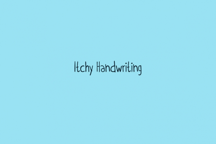 Itchy Handwriting Font Font Download