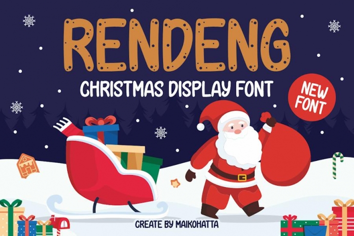 Rendeng - Christmas Display Font Font Download