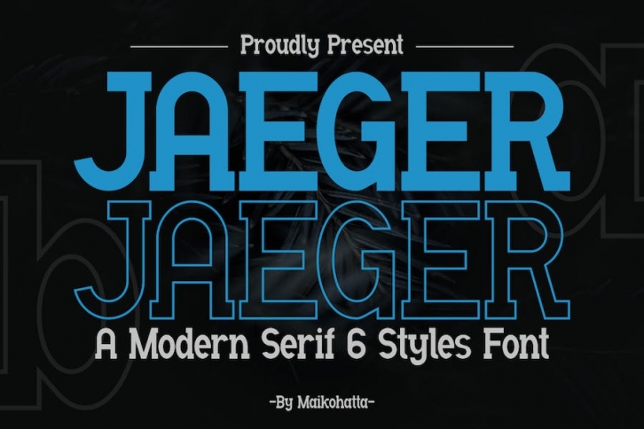 Jaeger - Modern Serif Font Family Font Download