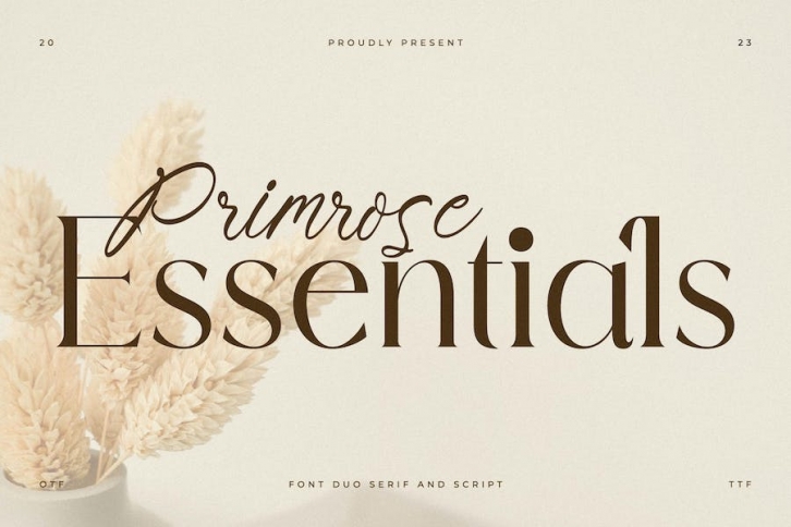 Primrose Essentials Font Duo Font Download