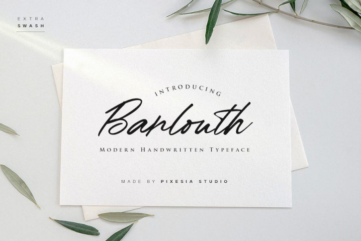 Barlouth - Handwriting Script Font Font Download