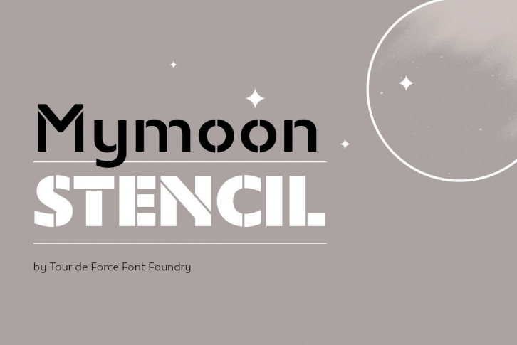 Mymoon Stencil Font Font Download