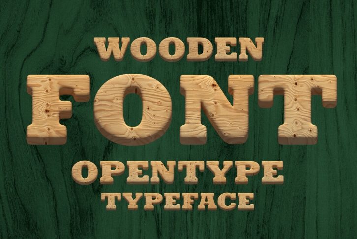 Wooden SVG Font Font Download
